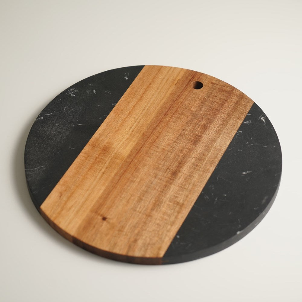 Black Marble & Acacia Wood Board | Full House Lebanon