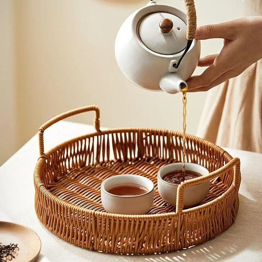 Rattan Tray Set (3 Pcs) - Square | Full House Lebanon