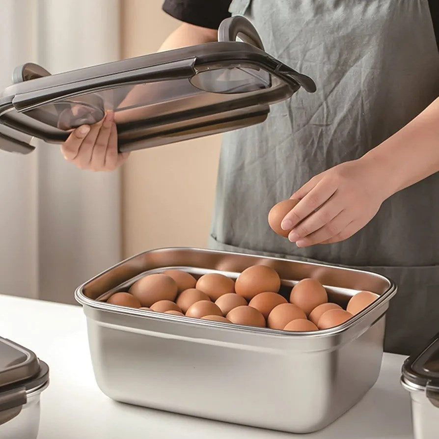 Stainless Steel Rectangular Food Storage Container - 7.5 L | Full House Lebanon