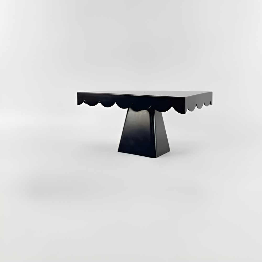 Rectangular  Cake Stand with Scalloped Edge