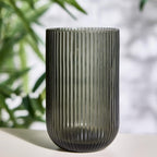 Ribbed Colored Glass Tumbler