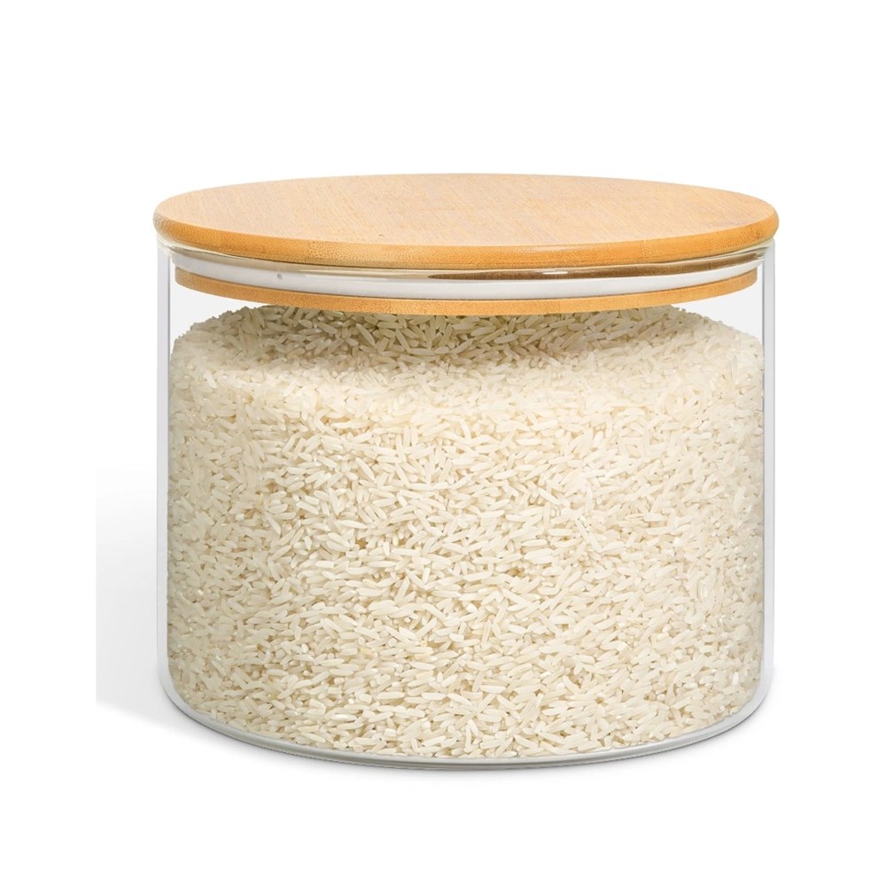 Glass Jar with Bamboo Lid - Small | Full House Lebanon