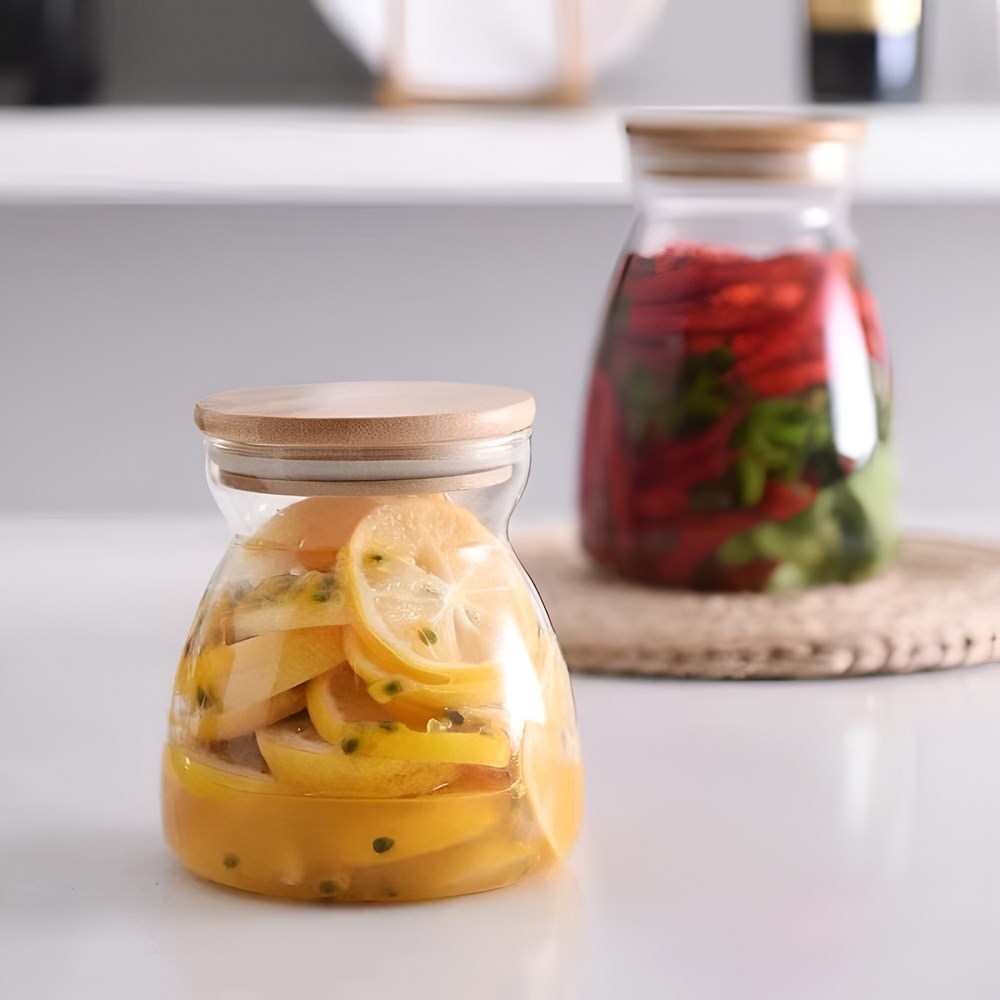 Airtight Glass Jar with Bamboo Lid | Full House Lebanon