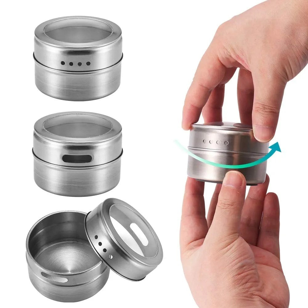 6 Magnetic Jar Spice Rack | Full House Lebanon