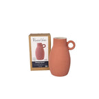 Minimalist Ceramic Ring-Handled Vase - Small, Light Grey | Full House Lebanon
