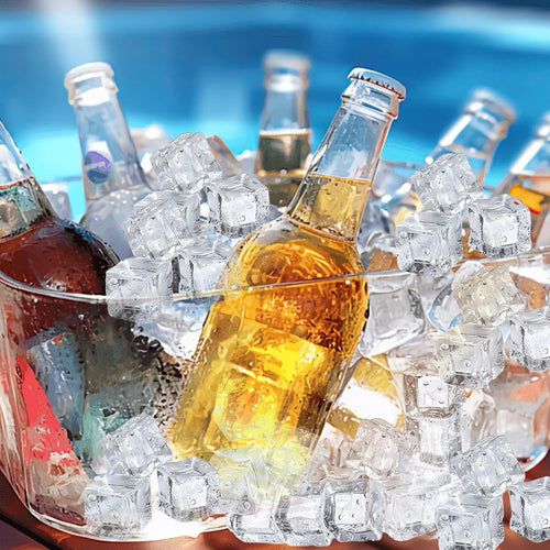 12-Grids Silicone Ice Cube Tray with Lid - White | Full House Lebanon