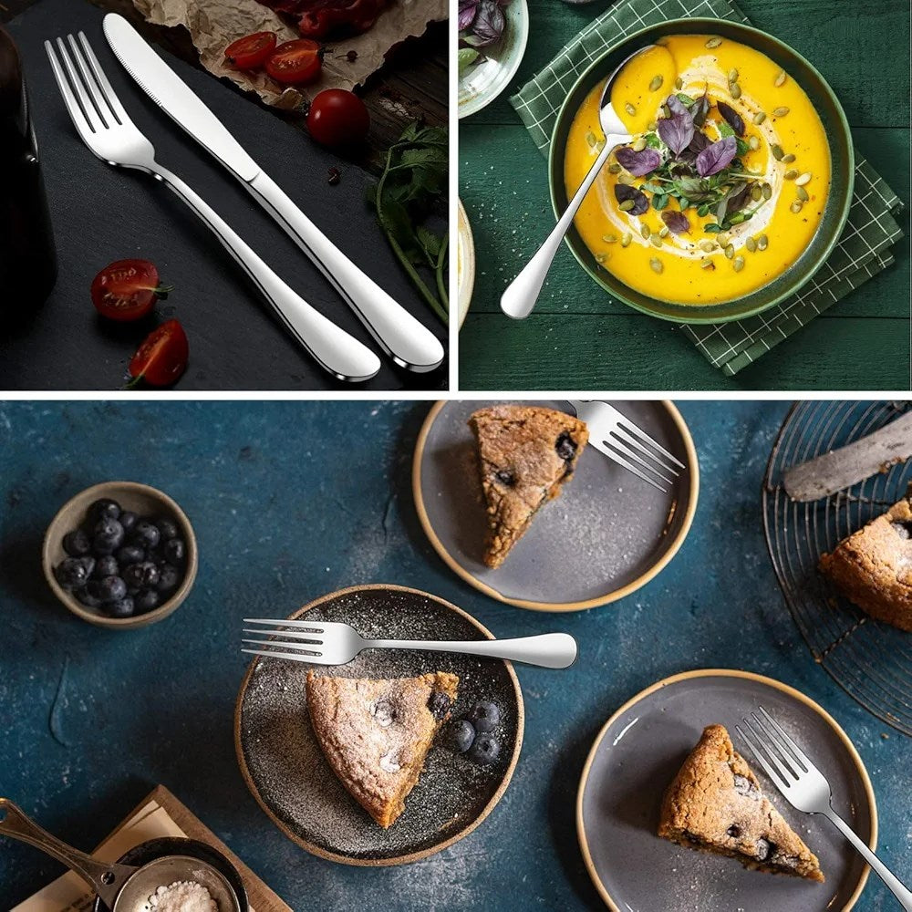 Silver Cutlery Set (6 Pcs) - Dessert Fork | Full House Lebanon