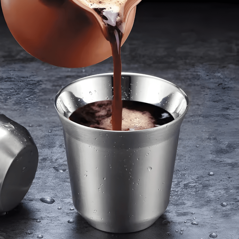 Stainless Steel Double Wall Espresso Coffee Cup | Full House Lebanon
