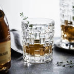 Grid-Design Glass Tumbler Set (6 Pcs) | Full House Lebanon