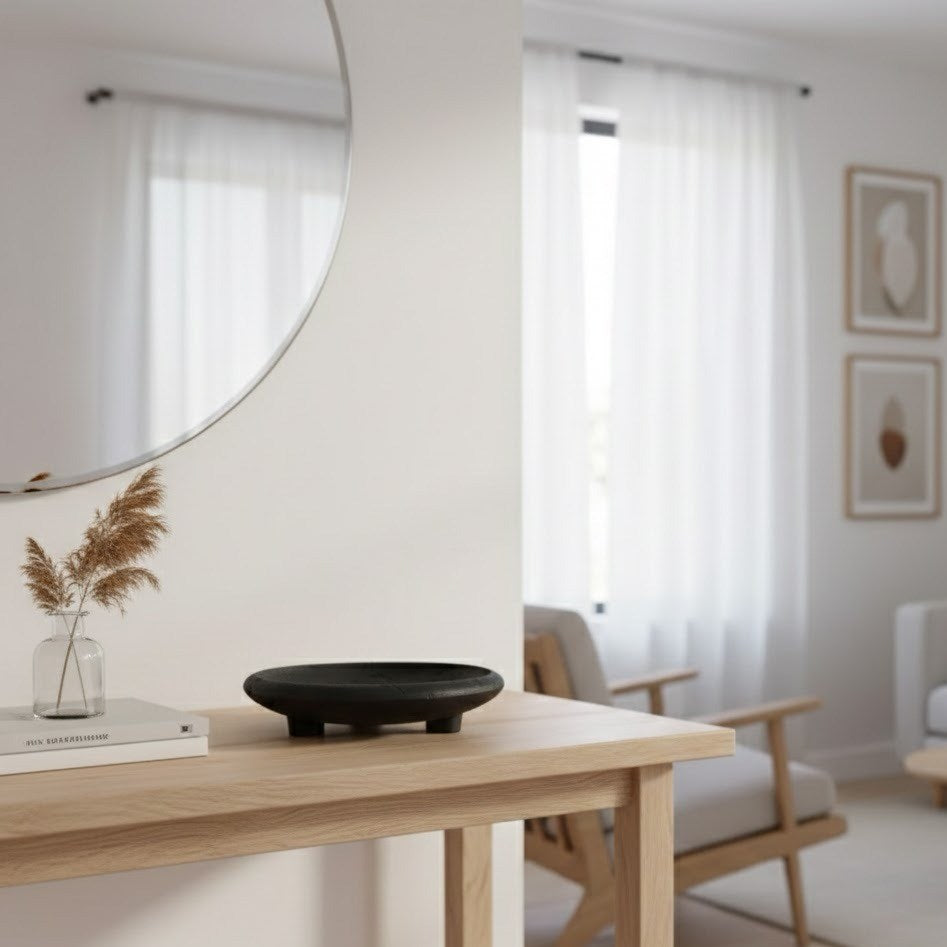 Stone Pedestal Bowl - Black | Full House Lebanon