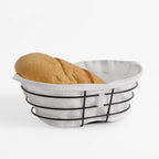 Metal Bread Basket - Oval, Beige | Full House Lebanon