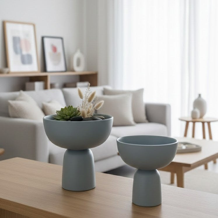 Decorative Footed Porcelain Bowl - Large | Full House Lebanon