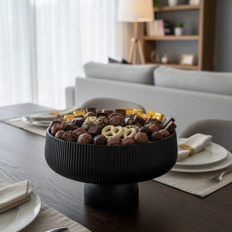 Ribbed Porcelain Decorative Bowl | Full House Lebanon