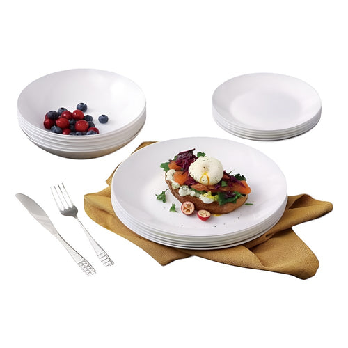 18 -Piece Opal Glass  Dinner Set | Full House Lebanon