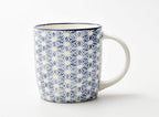 Blue & White Floral Patterned Mug