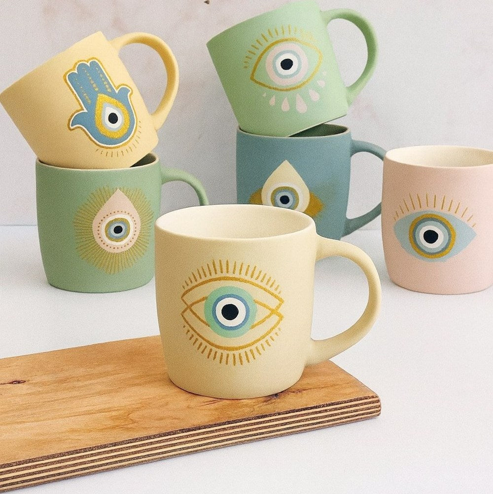 Evil Eye Porcelain Coffee Mug | Full House Lebanon
