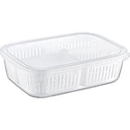 4-Compartment Storage Container with Drain Baskets