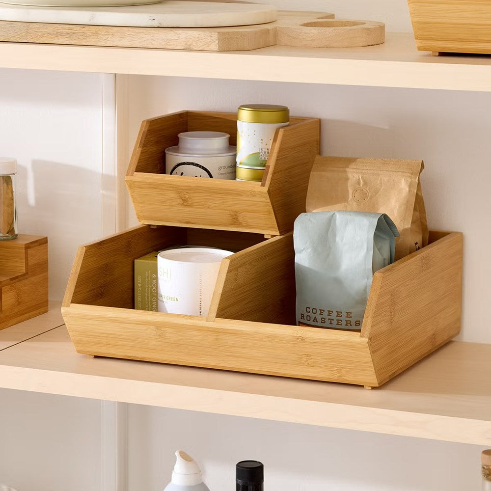 Stackable Bamboo Storage Bin | Full House Lebanon