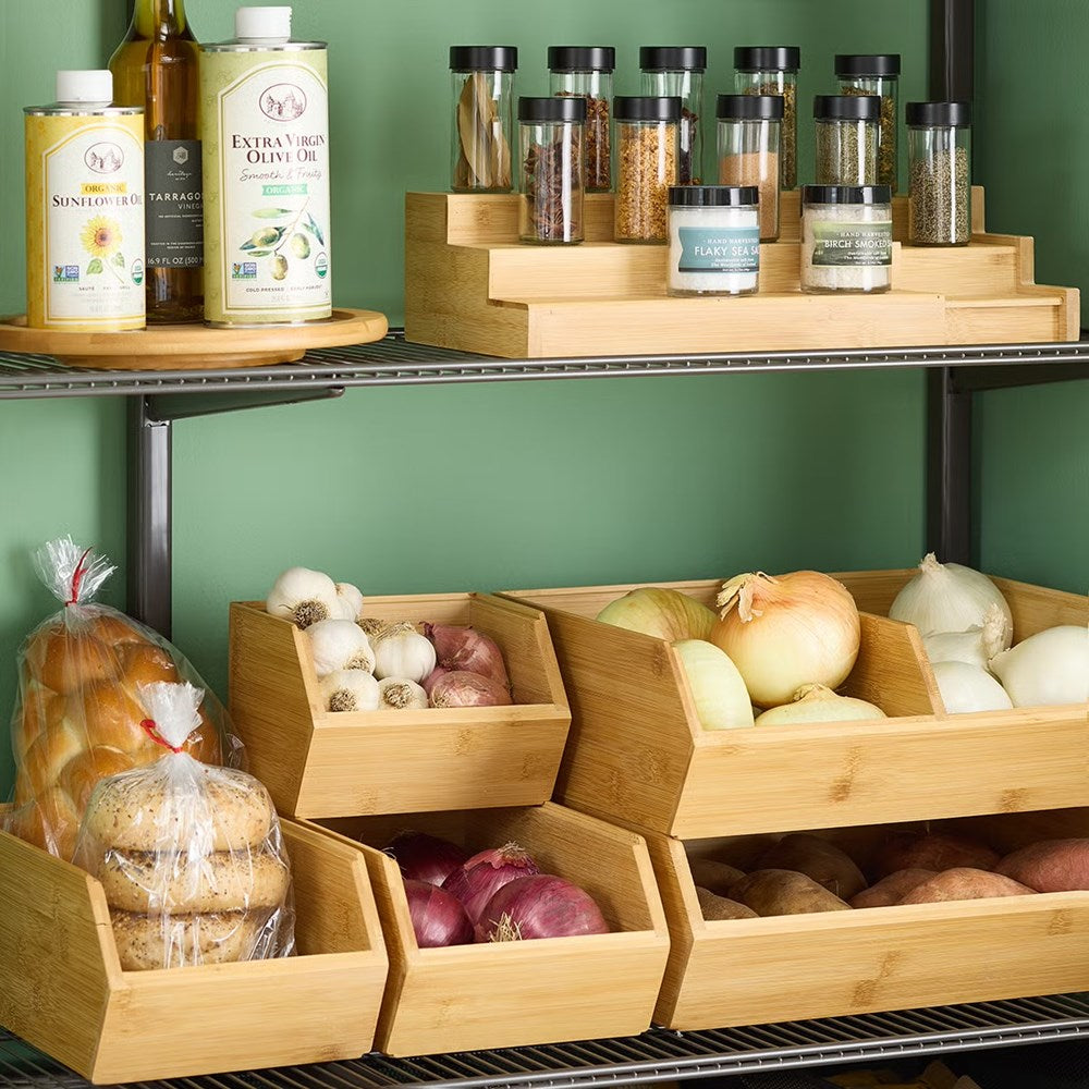 Stackable Bamboo Storage Bin | Full House Lebanon