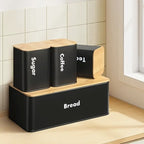 Bread Box  with Canister Set (4 Pcs ) | Full House Lebanon