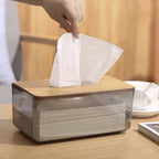 Tinted Tissue Box with Wooden Lid | Full House Lebanon