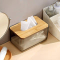 Tinted Tissue Box with Wooden Lid | Full House Lebanon