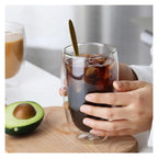 Double-Wall Glass Cup Set (2 Pcs) | Full House Lebanon