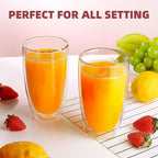 Double-Wall Glass Cup Set (2 Pcs) | Full House Lebanon