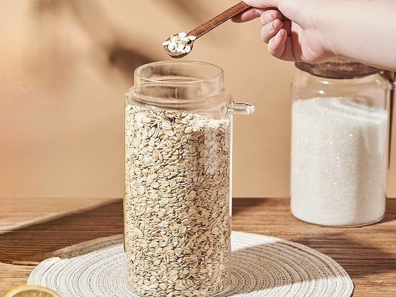 Glass Jar with Acacia Wood Lid & Spoon
