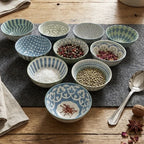 Patterned Porcelain  Serving Bowls Set (10 Pcs) | Full House Lebanon