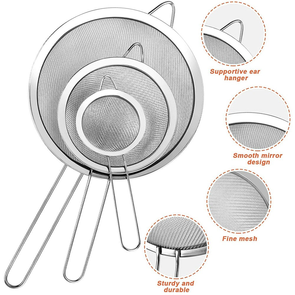 Stainless Steel Strainer Set (3 Pcs) | Full House Lebanon
