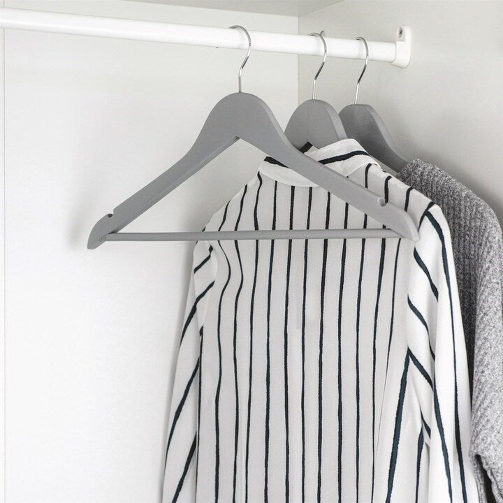 Matte Grey Wood Hanger Set (3 Pcs) | Full House Lebanon