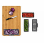 Bamboo Cutting Board with Trays Set (5 Pcs) | Full House Lebanon
