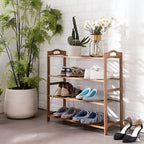 4 Tier Bamboo Shoe Rack | Full House Lebanon