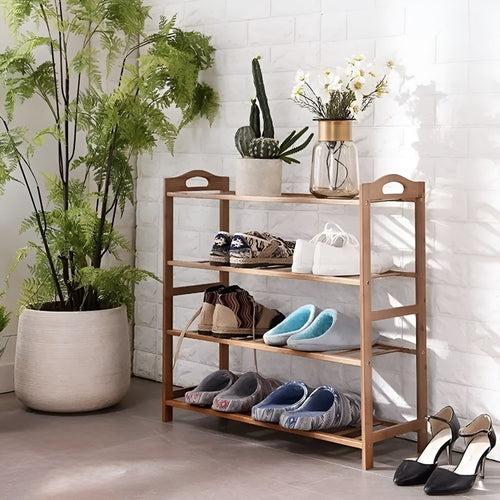 4 Tier Bamboo Shoe Rack | Full House Lebanon