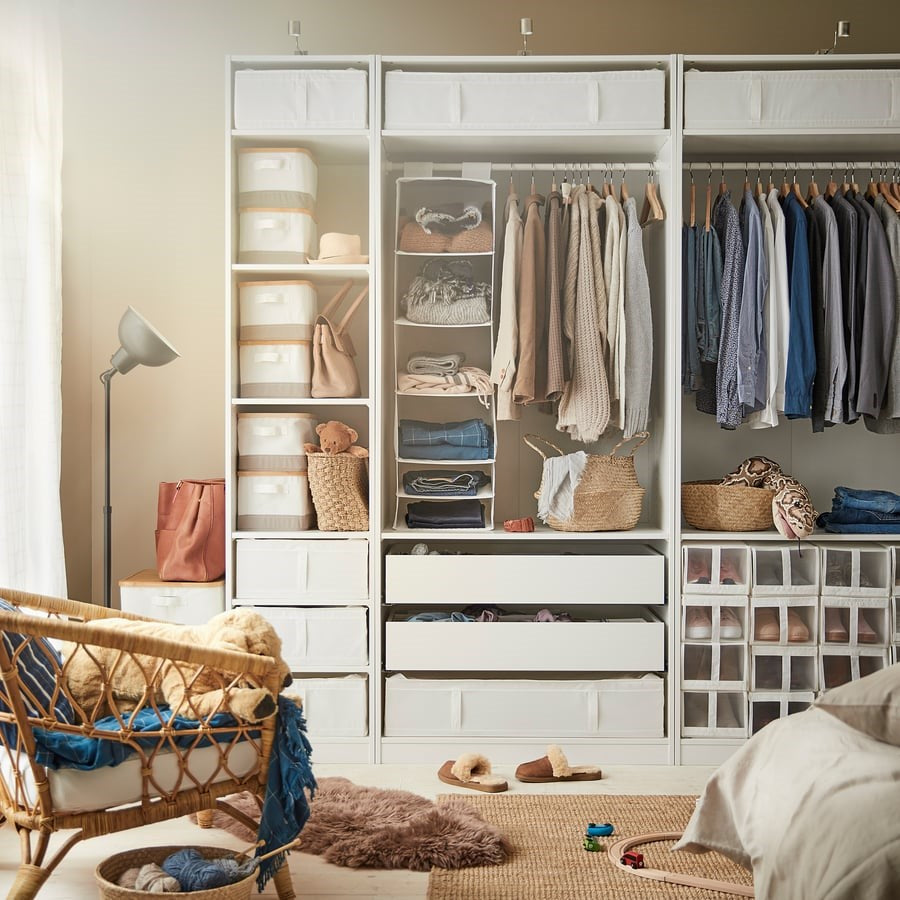 6 -Compartments Hanging Clothes Closet Storage Organizer | Full House Lebanon