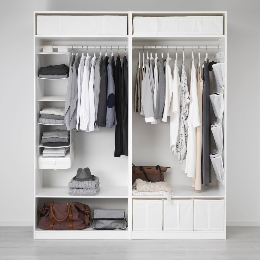 6 -Compartments Hanging Clothes Closet Storage Organizer