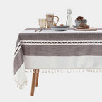 Table Cloth with Tasseled Edges