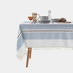 Table Cloth with Tasseled Edges