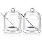 Glass Seasoning Jars with Acrylic Spoon Set (2 Pcs) | Full House Lebanon