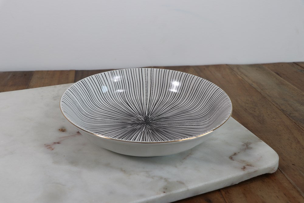 Black & White Dinnerware with Gold Trim | Full House Lebanon