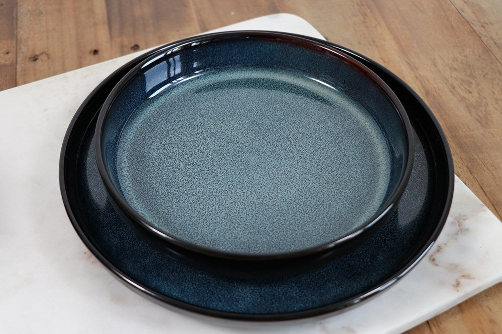 Ocean Blue & Black Dinnerware | Full House Lebanon