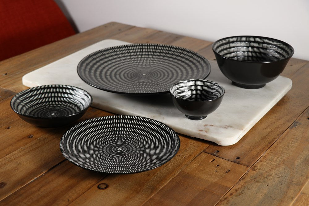 Black & White Porcelain Dinnerware - Bowl | Full House Lebanon