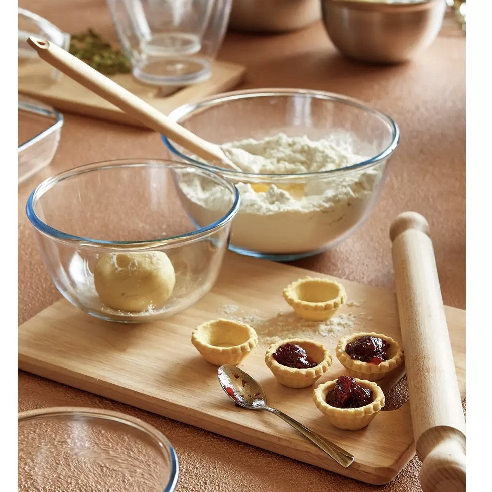 Pyrex Glass Mixing Bowl Set (3 Pcs) | Full House Lebanon