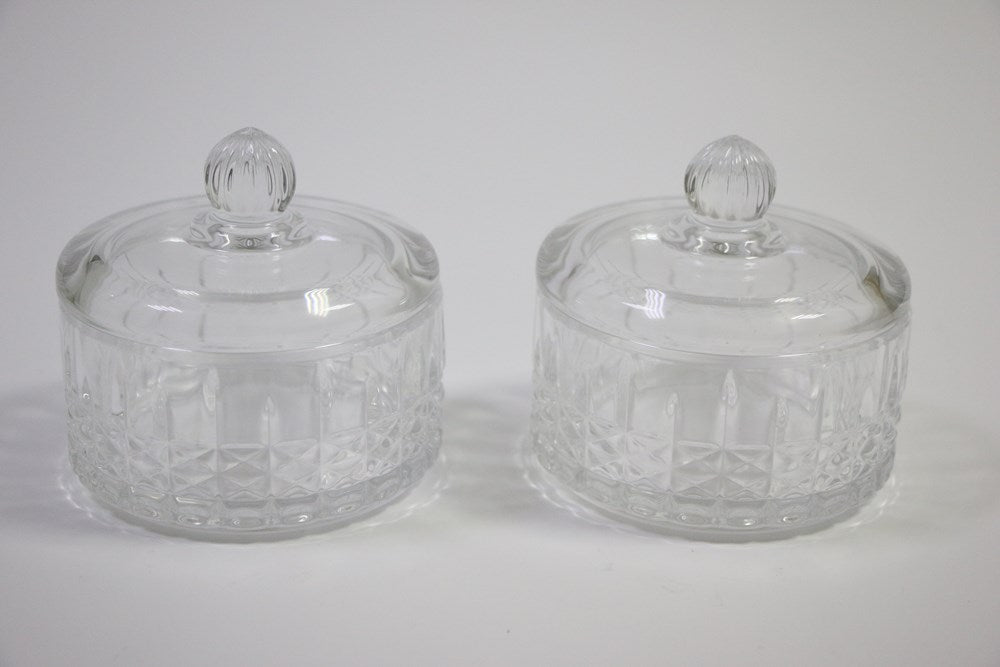Glass Candy Pot Set (2 Pcs) - Vintage | Full House Lebanon