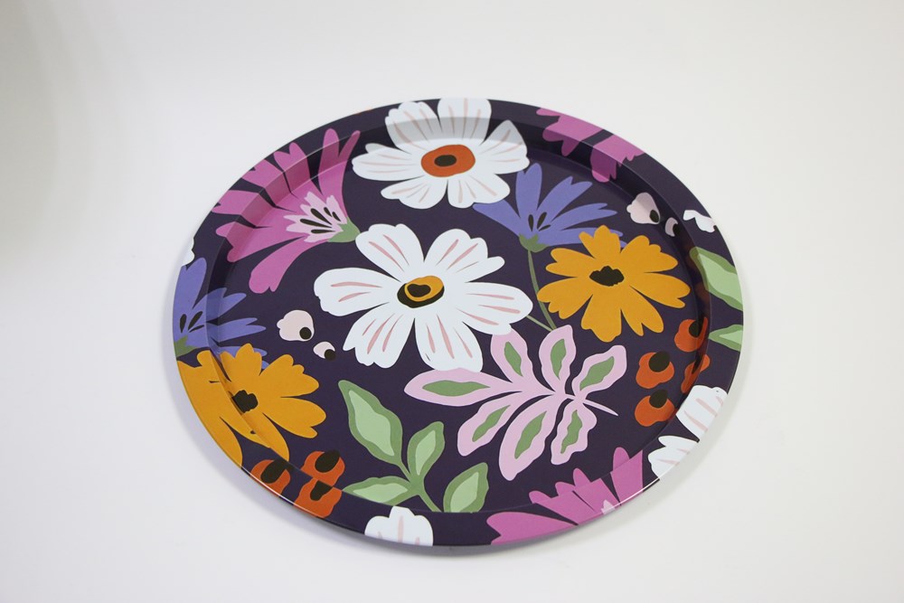Floral Metal Tray - 4 | Full House Lebanon