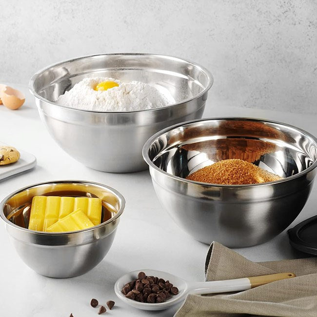 Stainless Steel Mixing Bowl with Airtight Lid - 21 cm | Full House Lebanon