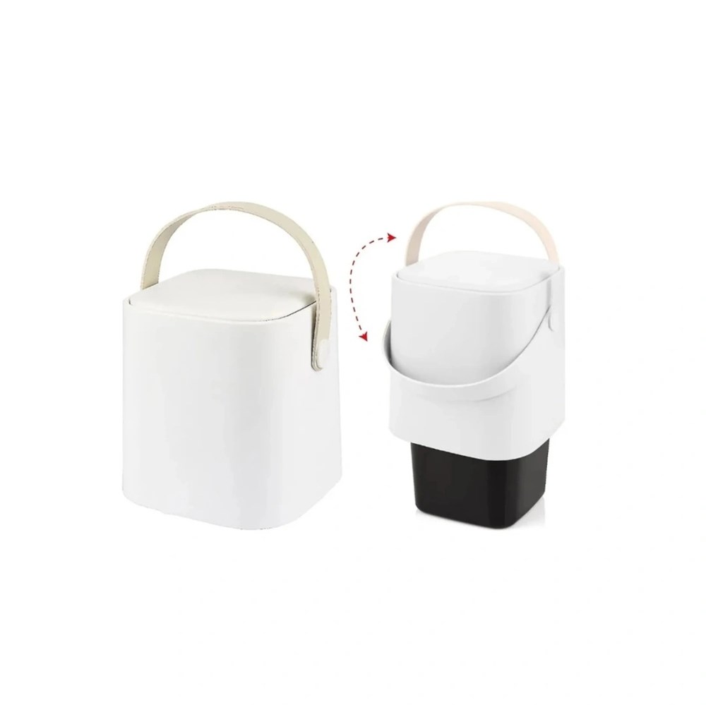 Tuffex Plastic Magic Dustbin - 8 L, White | Full House Lebanon