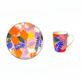 Patterned Porcelain Dessert Plate & Mug - Get 6 dessert plates | Full House Lebanon