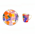 Patterned Porcelain Dessert Plate & Mug - Get 6 dessert plates | Full House Lebanon